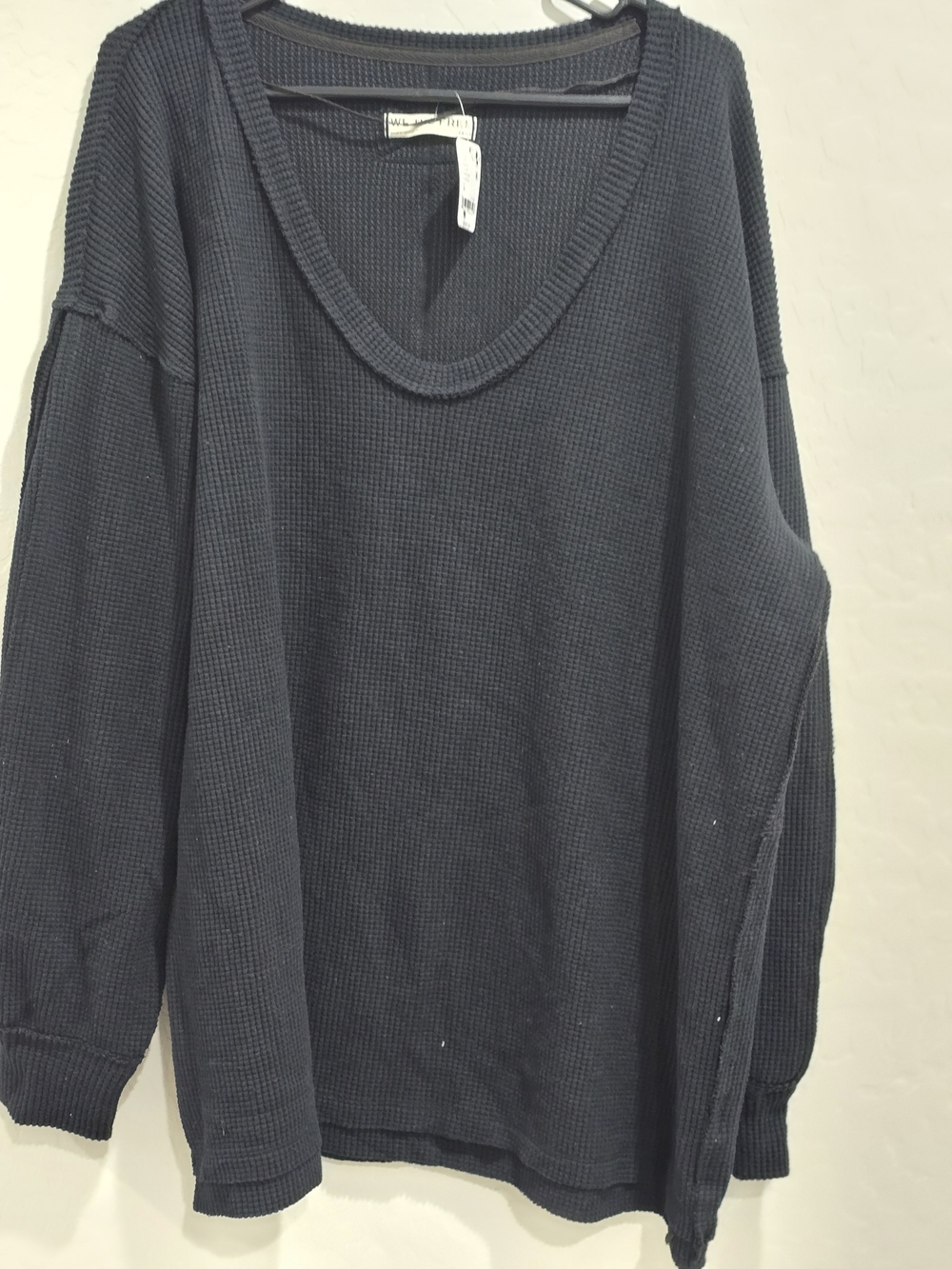 We The Free Men's Navy Waffle-Knit Crewneck Sweater